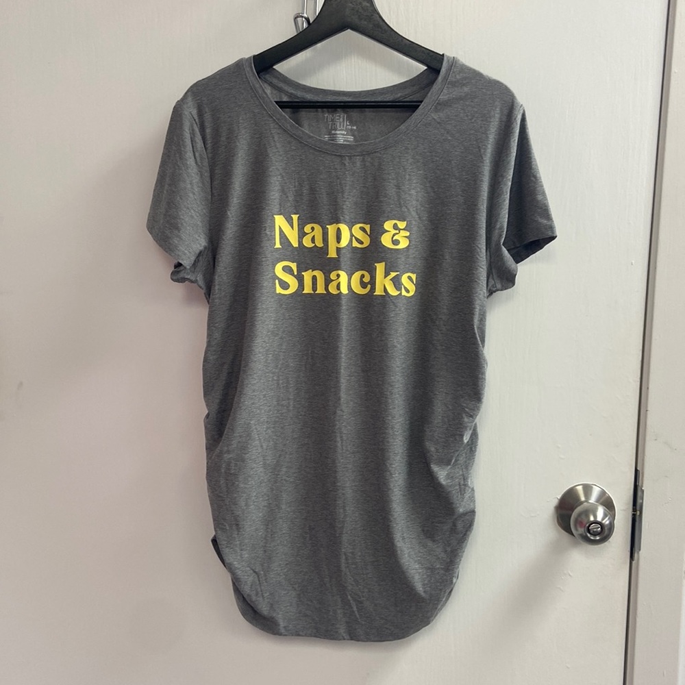 Time and Tru Naps & Snacks Maternity Tee (4555)